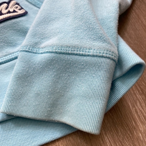 Vintage Y2K 00’s 08’ PINK Victoria's Secret Light Blue Peace Sign Zip Up Hoodie - Picture 14 of 16